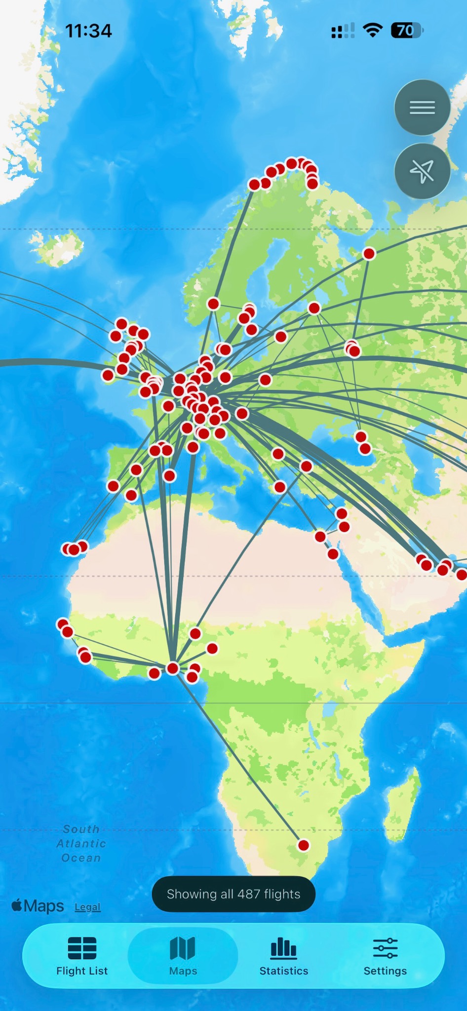 PaxLog map screenshot